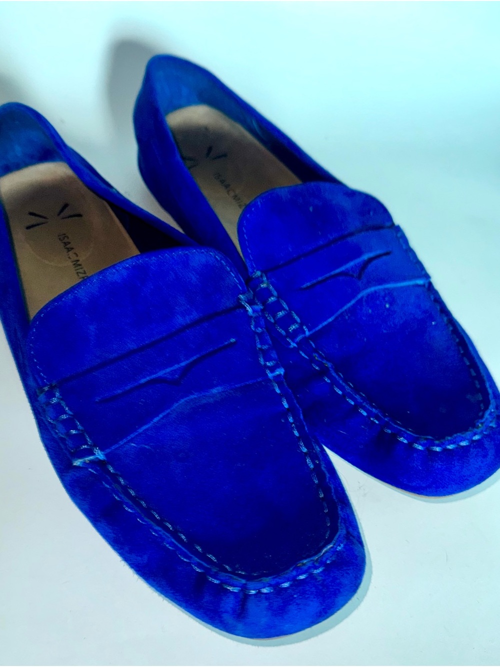 Cobalt Suede Issac Mizrahi Penny Loafers